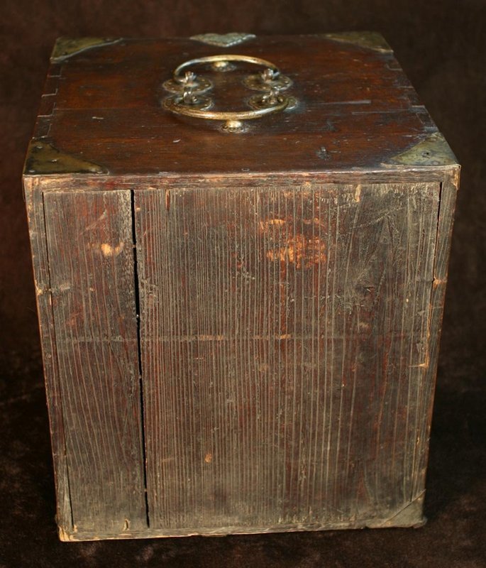 Japanese Safe with Drawers and Handsome Metalwork