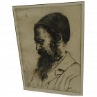 HERMANN STRUCK (1876-1944) limited edition pencil signed etching of a Jewish man