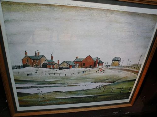 LAWRENCE STEPHEN LOWRY (1887-1976) major naive English artist pencil signed print
