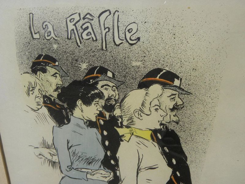 THEOPHILE STEINLEN (1859-1923) pencil signed lithograph &quot;La Rafle&quot; 1894 by the well known Swiss graphic artist