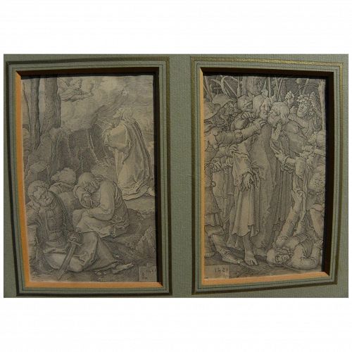 LUCAS VAN LEYDEN (1494-1533) **pair** old master engravings from the 1521 Passion of Christ series