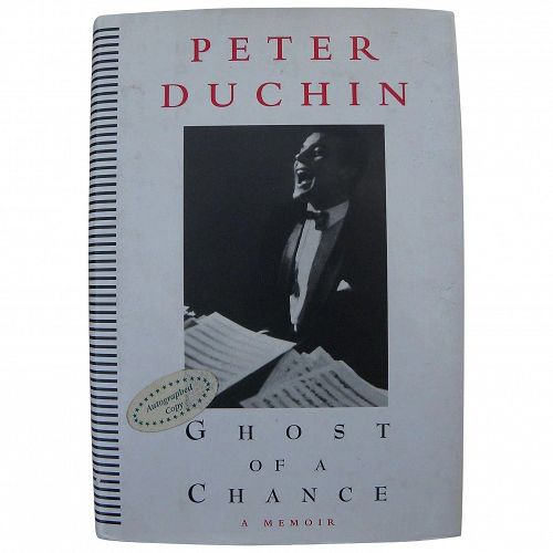 Peter Duchin society bandleader signed autographed copy memoir book