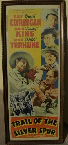 Original movie poster insert 1941 "Trail of the Silver Spur" Corrigan