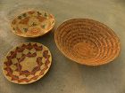Three hand woven baskets Southwest designs