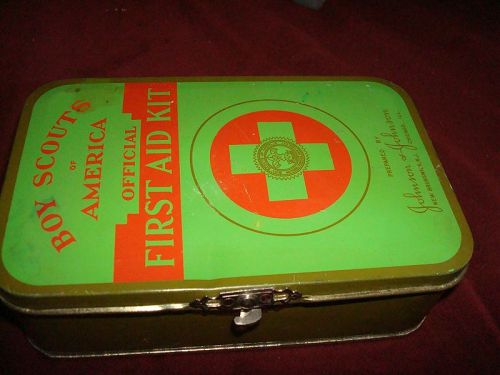 Boy Scouts of America Official First Aid Kit Metal Latched Container