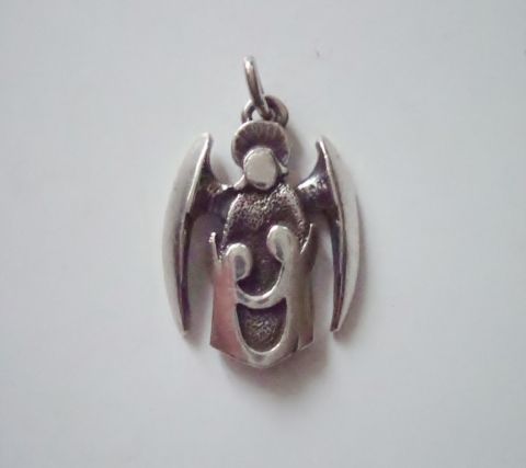 Vintage Sterling Silver Guardian Angel Charm by James Avery Hallmarks