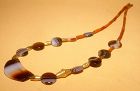 Ancient Agate Bead Necklace with Ancient Gold - 100 BC