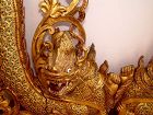 Two Rare Old Large Burmese Gilded Dragon Nagas - 19th Century