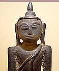 A Seated Burmese Bronze Buddha -  17th/18th Century
