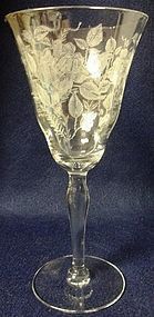 American Beauty Crystal Goblet Morgantown Glass