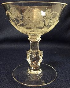 Rose Crystal Saucer Champagne 4.5" Heisey Glass Company