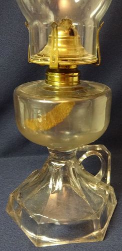Oil Lamp Crystal with Fingerhold 8"