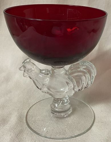 Chanticleer Red Cocktail 4" Morgantown Glass