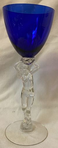 Statuesque Royal Blue Claret 7 5/8" Cambridge Glass Company