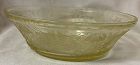 Florentine #2 Yellow Berry Bowl Large 8" Hazel Atlas Glass Company