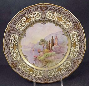 Pair of Doulton Scenic Cabinet Plates, Signed P.Curnock