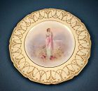 Antique Doulton Cabinet Plate, Artist Signed  A