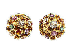 H Stern 18K Gold & Gemstone Sputnik Earrings