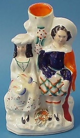 Staffordshire Figural Group--Hunters