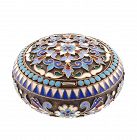 Imperial Russian Enameled Silver Patch Pill Box by Nicholai Alexeyev