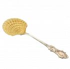 French Belle Epoque Gilt Silver Scallop Shell Bowl Berry Spoon