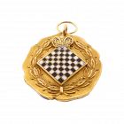 Historic 10K Gold & Enamel Chess Championship Gold Medal / Charm
