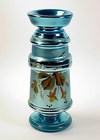Victorian Peacock Blue Mercury Glass Vase