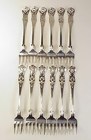 12 Dominick & Haff Sterling Silver KINGS Oyster Forks