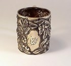 Whiting Sterling Silver Repousse Christening Cup