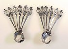 12 Swedish Art Deco Sterling Silver Demitasse Spoons