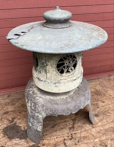 Antique Japanese Bronze Garden Lantern C.1920