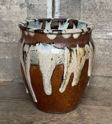 Antique Japanese Aomori Ceramic Tsubo C.1910