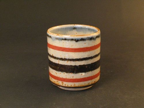 Multiple glaze cup by Shunto Kato the late important artist in Seto