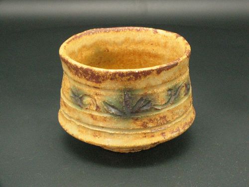 Kiseto small chawan , tea cup by Junri Hamada Expert at Mino pottery