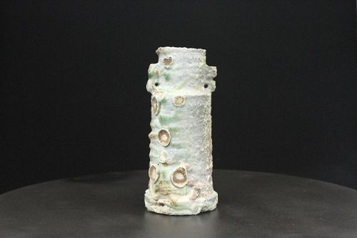 Natural glaze with melted ashes Vase by Dohei Fujinoki  Karatsu master
