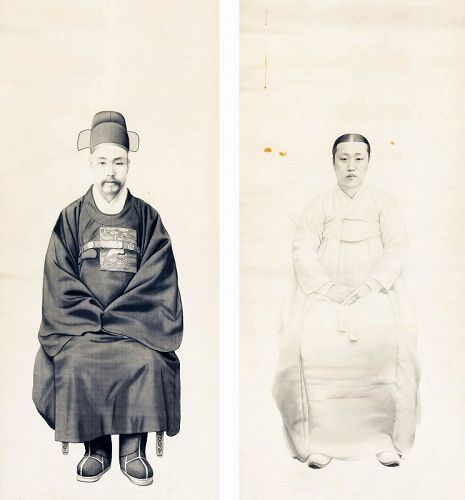The Only 19th Century Korean Female Portrait Ever Offered for Sale