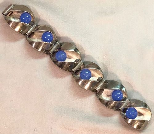 MATTI J HYVARINEN SIROKORU Finland Sterling Kinetic Gemstone Bracelet