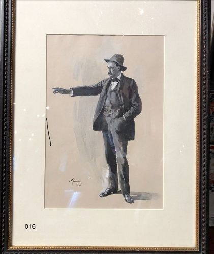 W T Smedley signed Watercolor circa 1890