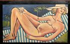 “The Nude Beach” By American Master Artist Anne Lane, Oil 24x48”