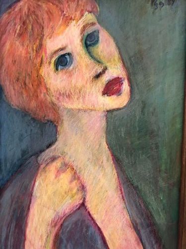Abstract Master Max Kassler1095-1992 “My Model” Pastel 16x11”