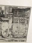 Cottage Entrance” By Artist Alfred Huntley Graphite Drawing signed