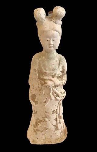 Chinese Tang Dynasty  Style Porcelain Figure Sculpture  10”