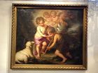 Infants Jesus and Saint John The Baptist Oil canvas , 18th Century