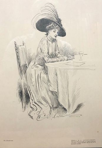 ARTIST CHAS. GIBSON 1867-1944 “THE RENDEZVOUS” Artist proof