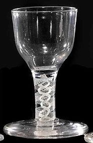 Georgian Opaque Twist Firing Glass c1765