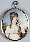 A Fine Portrait Miniature by Mary Ann Knight c 1815