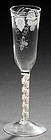Elegant Antique English Opaque Twist Ale Glass c1765