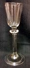 A Fine Antique English Balustroid Wine Glass c1740