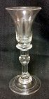 A Good Antique Balustroid Wine Glass c1735