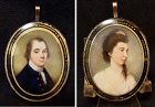 Ozias Humphry Rare Miniature Painting, Double-Sided c 1790